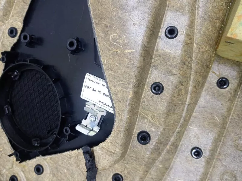 Обшивка двери BMW 5-Series 2010 51427261017 F07, задняя левая