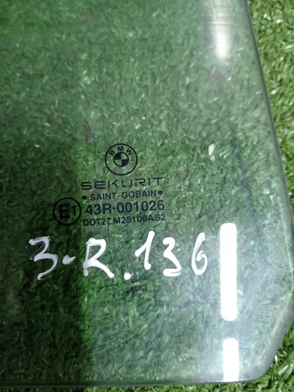 Стекло двери BMW 7-Series 2001 51348163846 E38, заднее правое