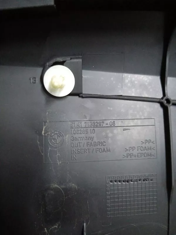 Обшивка двери BMW 1-Series 2004 51417133299 E87, передняя левая