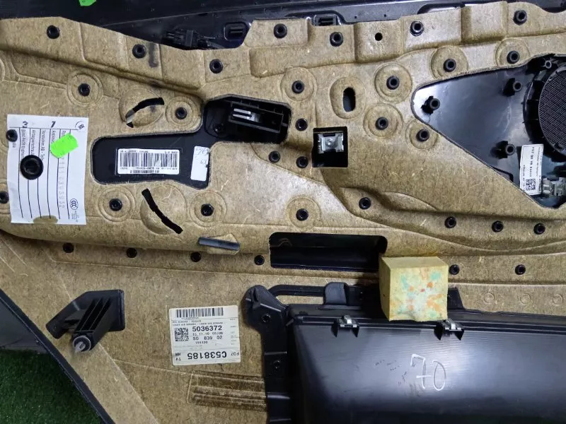 Обшивка двери BMW 5-Series 2010 51427261038 F07, задняя правая